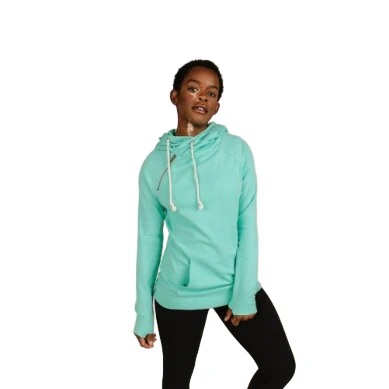 Ampersand Women's Doublehood Sweatshirt - Aqua - Image 2
