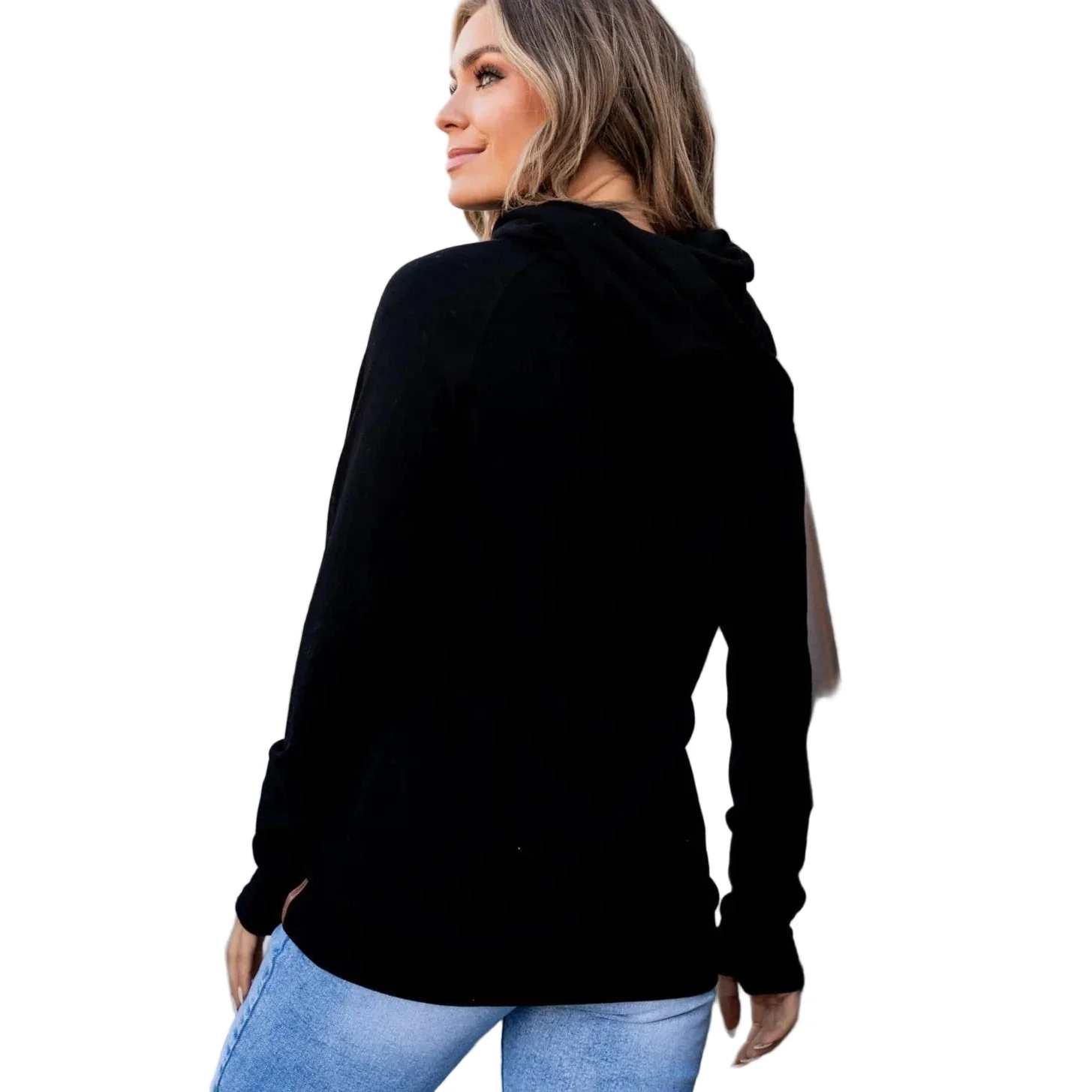 Ampersand Women's Poppy Seed Performance Fleece Double Hood Sweatshirt - Assorted Colours - Image 2
