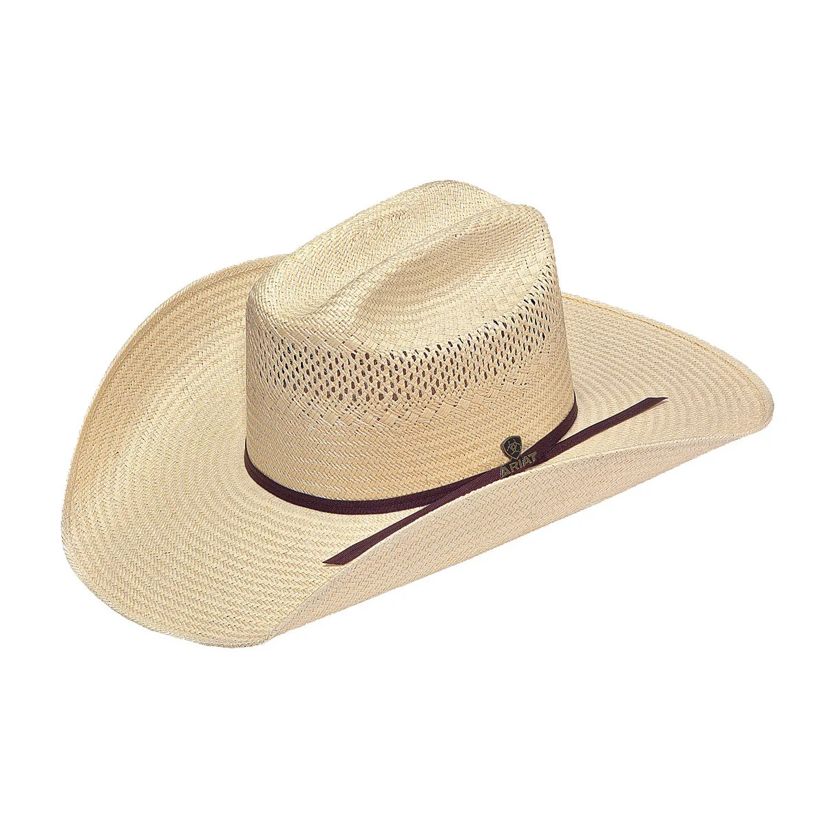 Ariat 10X 2 Cord Chocolate Band Americana Western Hat - Image 2