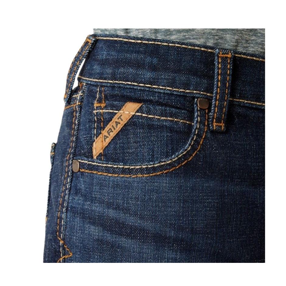 Ariat Boy's B4 Relaxed Rolland Boot Cut Jeans - Pima - Image 2
