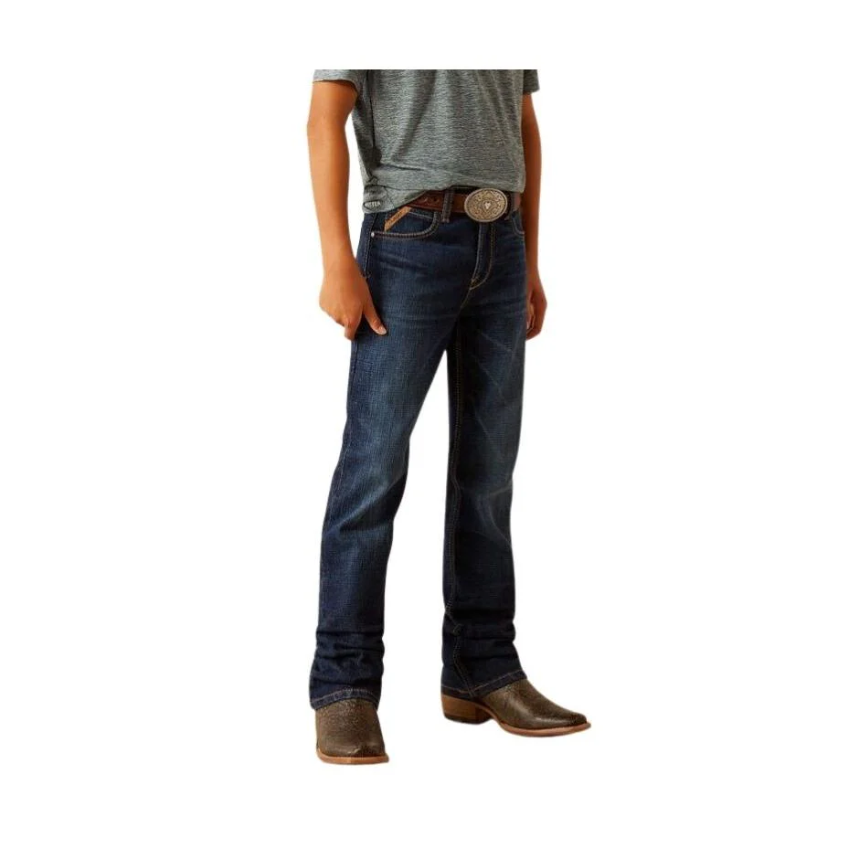 Ariat Boy's B4 Relaxed Rolland Boot Cut Jeans - Pima - Image 3