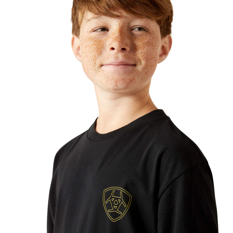 Ariat Boy's Easy Rider Long Sleeve Tee-Shirt - Black - Image 2