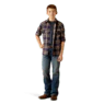 Ariat Boy's Hayes Retro Long Sleeve Fit Shirt- Dark Denim - Image 4