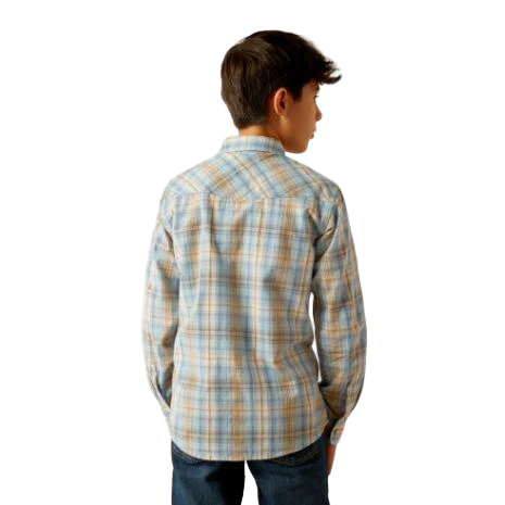 Ariat Boy's Howe Retro Fit Shirt - Light Blue - Image 2