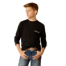 Ariat Boy's Lotf Camo Shield Long Sleeve T Shirt - Black - Image 2