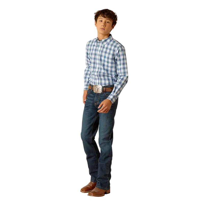 Ariat Boy's Pro Series Phoenix Classic Fit Shirt - Blue