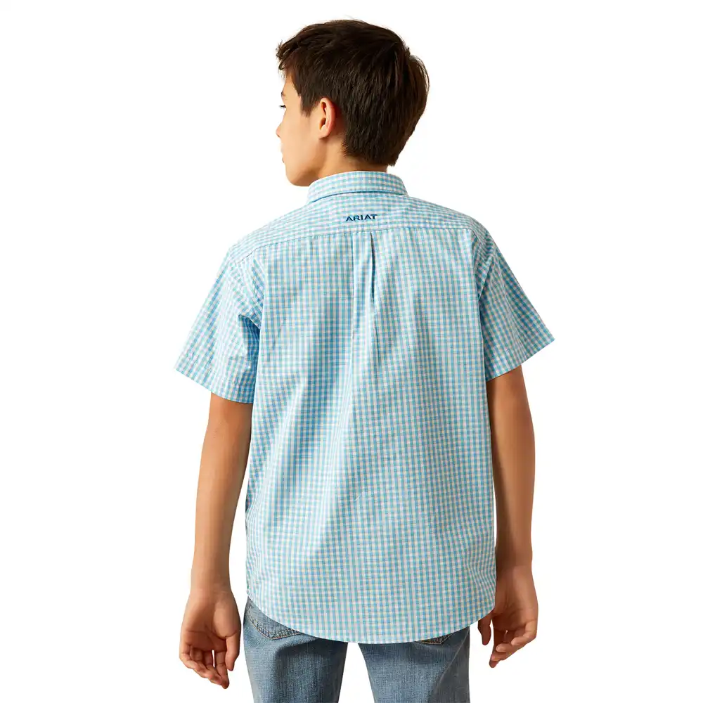 Ariat Boy's Pro Series Sloane Classic Fit Shirt - Light Blue - Image 2