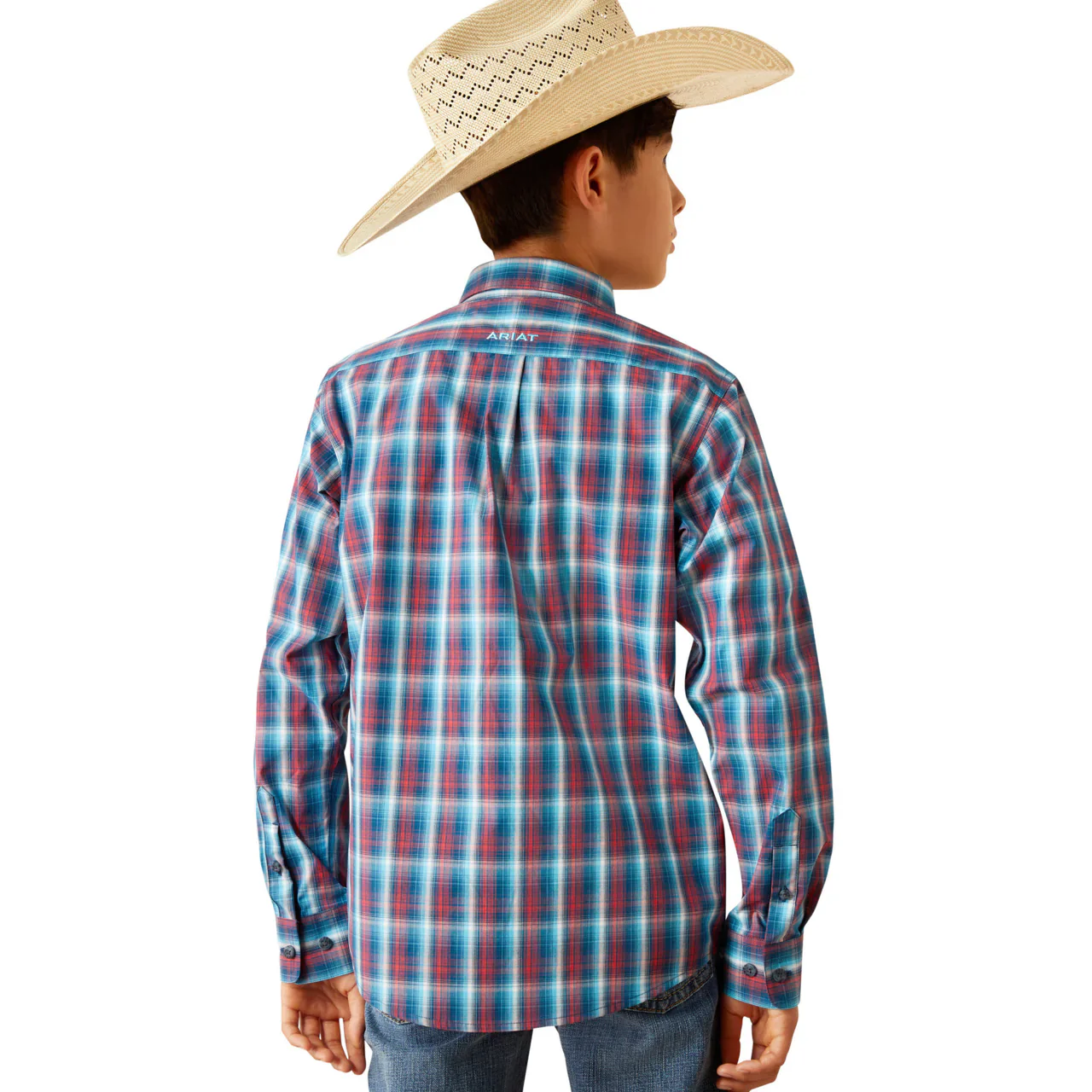 Ariat Boy's Pro Series Smith Classic Fit Shirt - Navy - Image 2