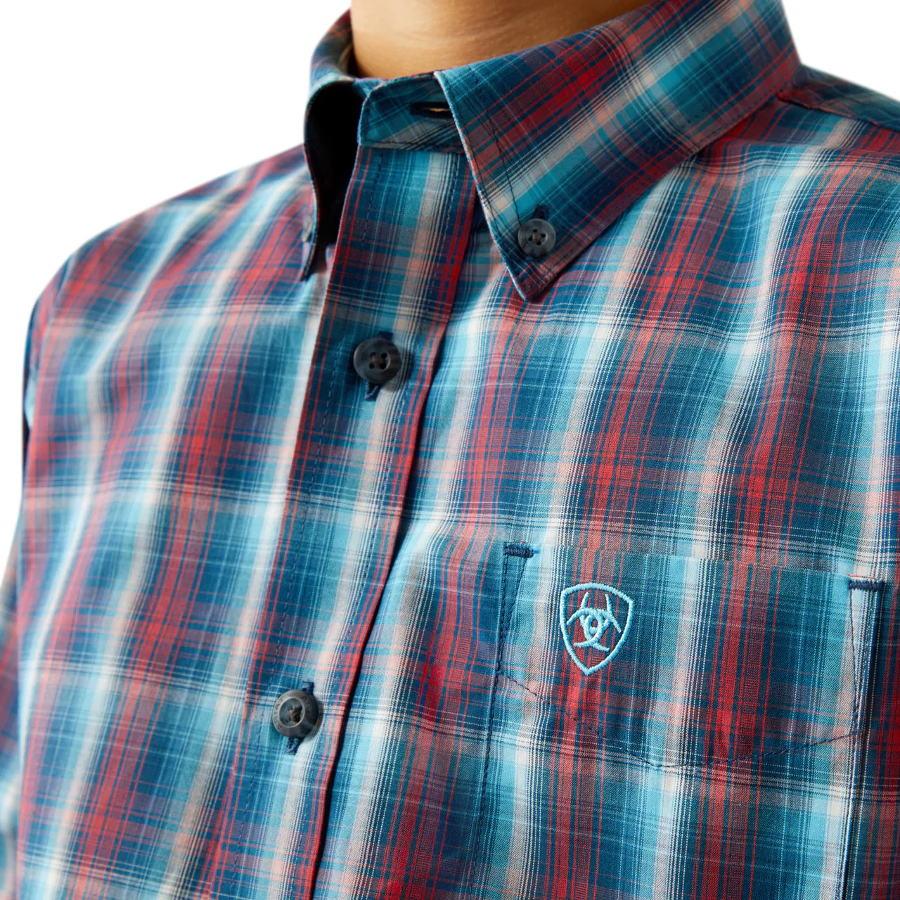 Ariat Boy's Pro Series Smith Classic Fit Shirt - Navy - Image 3