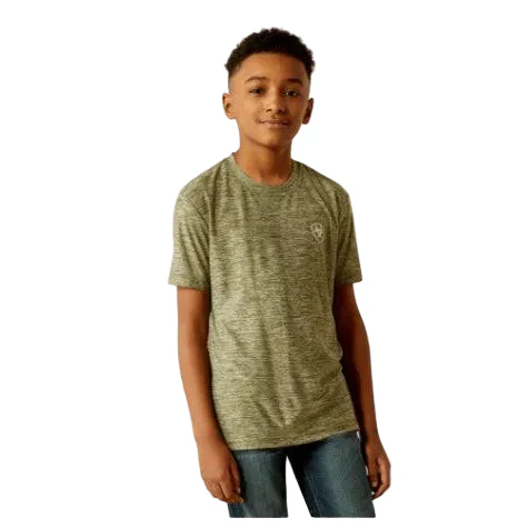 Ariat Boy's Short Sleeve Tree Bark Camo Charger Tee Shirt