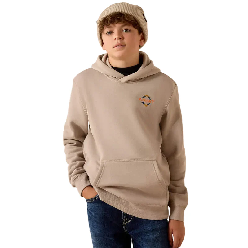 Ariat Boy's Tapiz Zapoteco Long Sleeve Hoodie - Beige