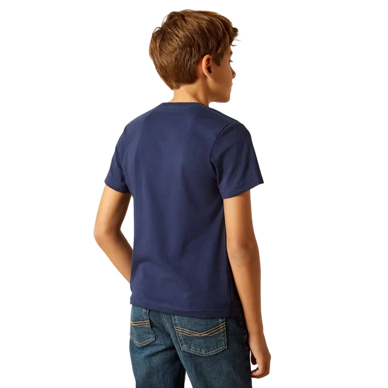 Ariat Boy's Yeehaw T-Shirt - Dark Navy - Image 2
