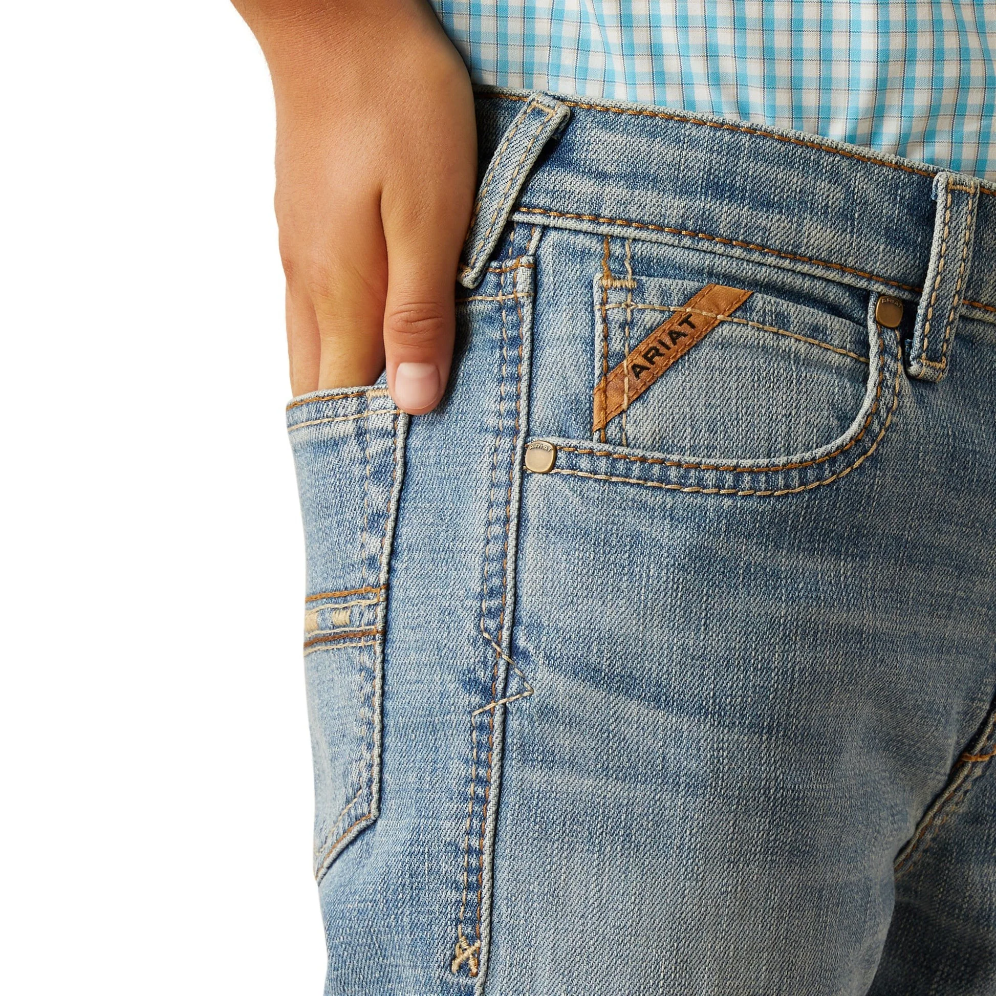 Ariat Boy's B4 Relaxed Jones Boot Cut Jeans - Leonard - Image 5