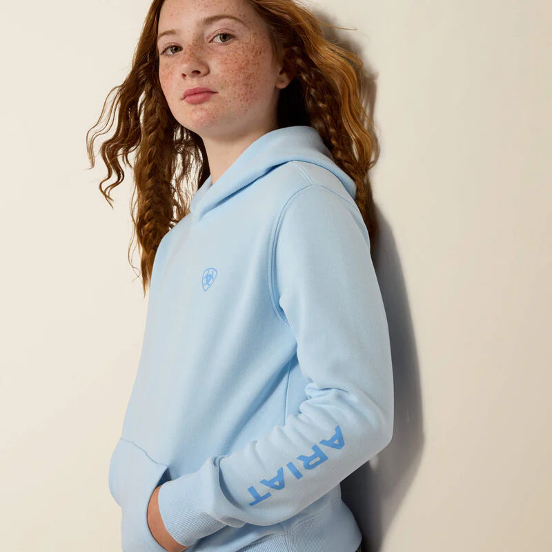 Ariat Girl's 2.0 Long Sleeve Hoodie - Nantucket Breeze - Image 3