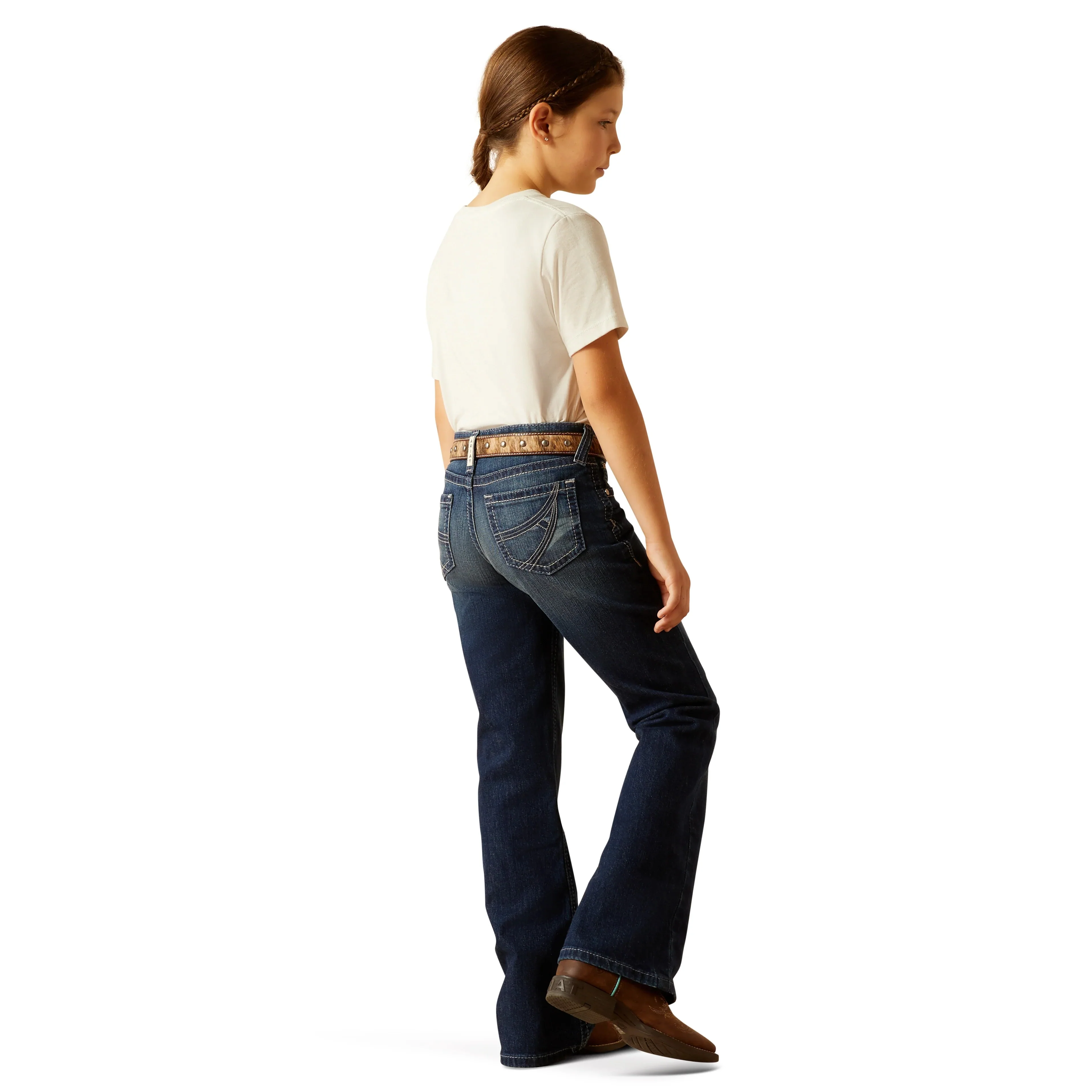 Ariat Girl's Ariana Boot Cut Jean - Pacific - Image 4