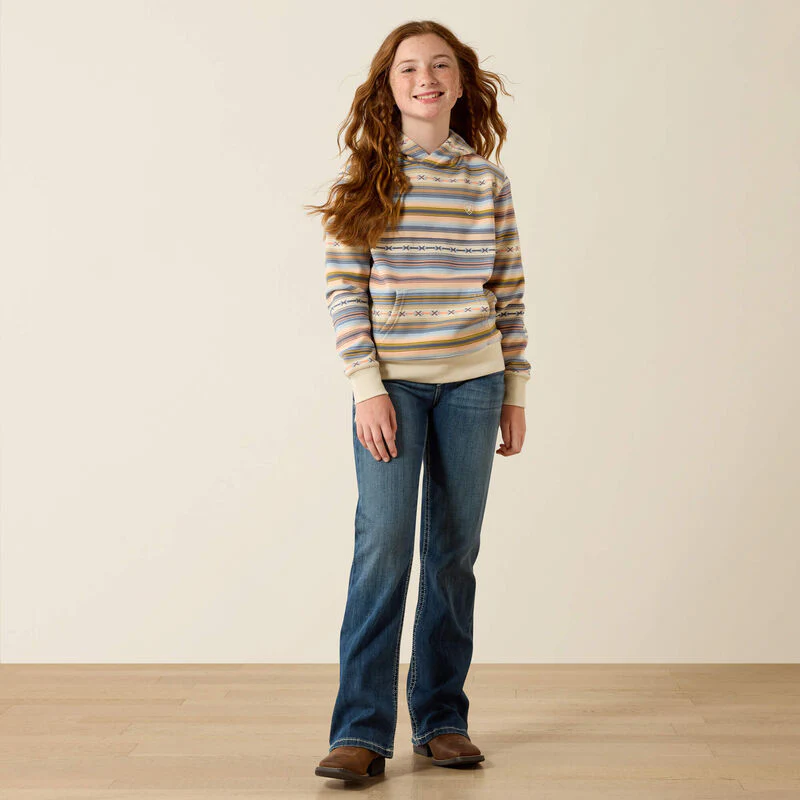 Ariat Girl's Ariat 2.0 Long Sleeve Hoodie - Multicolour Serape