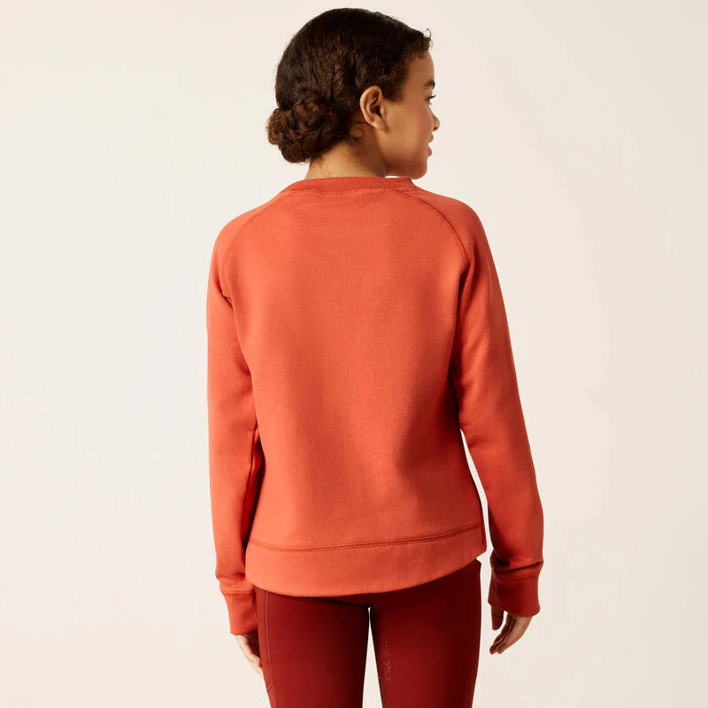 Ariat Girl's Benicia Sweatshirt - Burnt Brick - Image 2