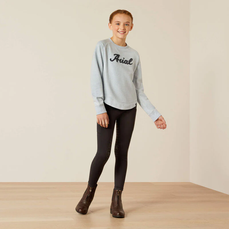 Ariat Girl's Benicia Sweatshirt - Cerulean Heather - Image 3
