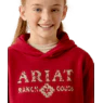 Ariat Girl's Ranch Goods Hoodie- Rio Red - Image 3