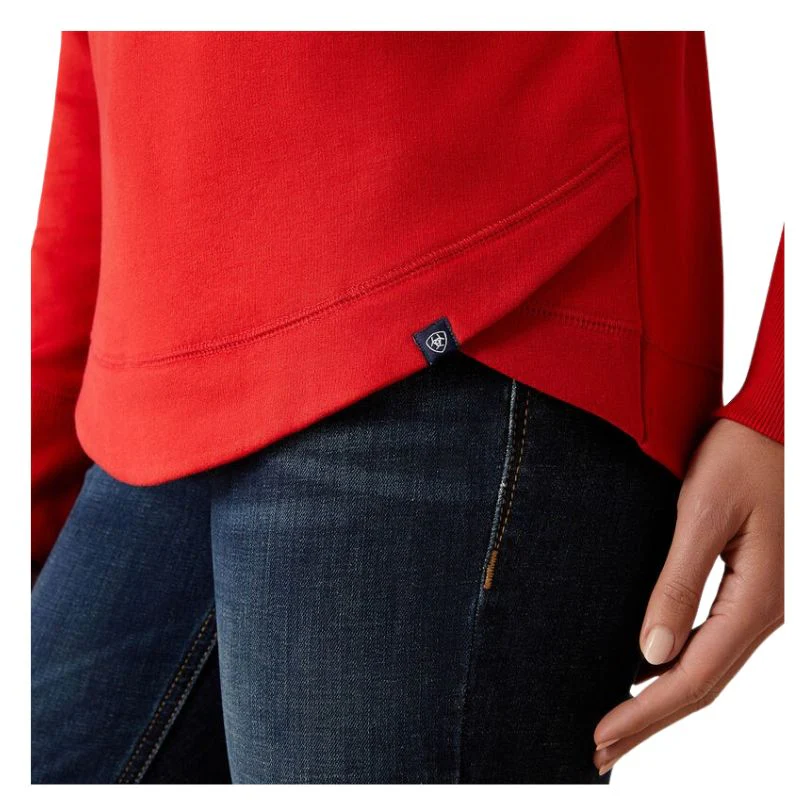 Ariat Women's Long Sleeve Benicia Team Sweatshirt- Red - Image 2