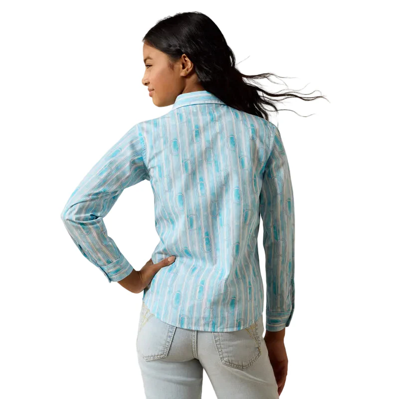 Ariat Girl's Long Sleeve Venus Shirt - Rope Watercolour - Image 2
