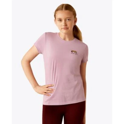 Ariat Girl's Short Sleeve Meadow Pony Tee Shirt- Lavender Mist