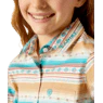 Ariat Girl's Team Kirby Long Sleeve Shirt- Fallon Serape Print - Image 2