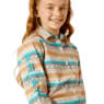 Ariat Girl's Team Kirby Long Sleeve Shirt- Fallon Serape Print - Image 3