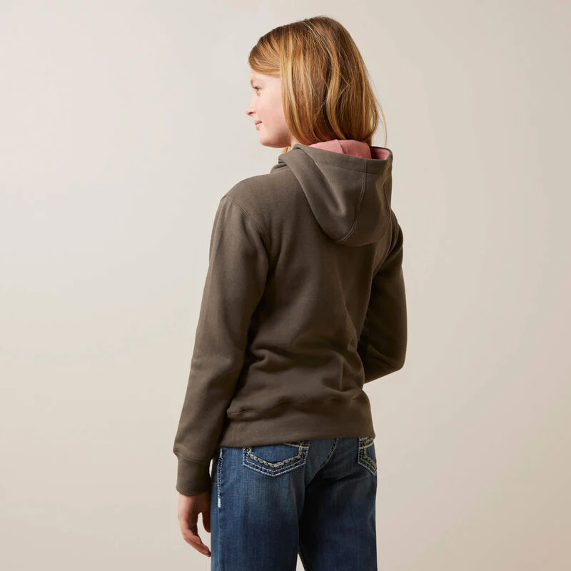 Ariat Girl's Thunderbird Sweatshirt - Banyan Bark - Image 2