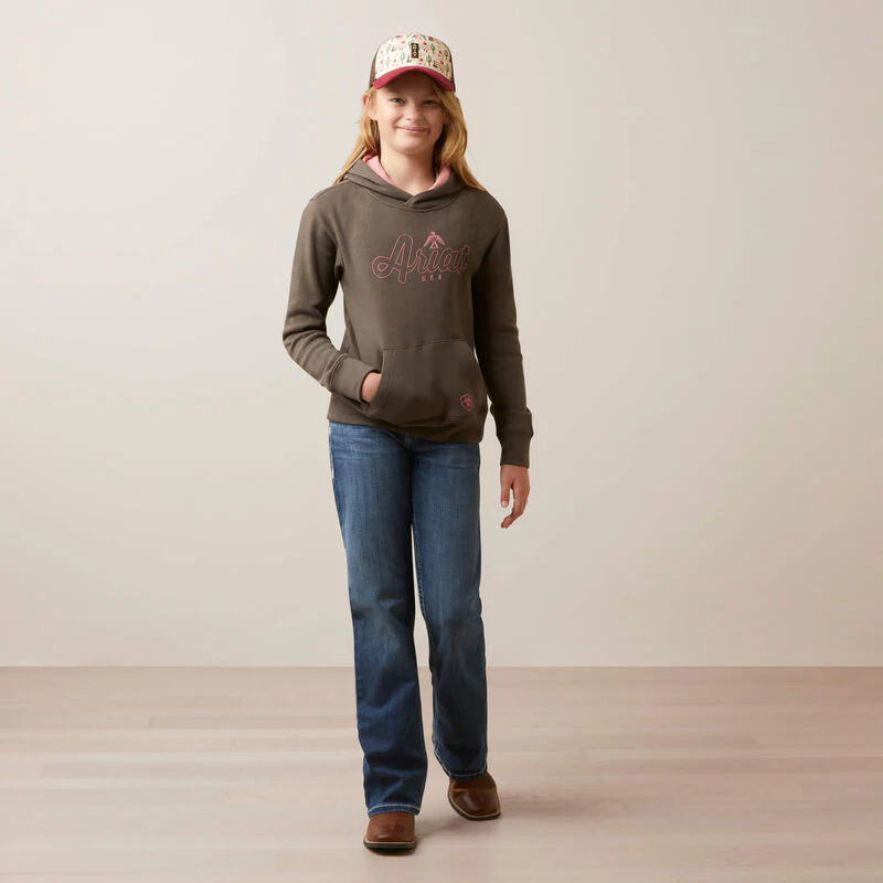 Ariat Girl's Thunderbird Sweatshirt - Banyan Bark - Image 3