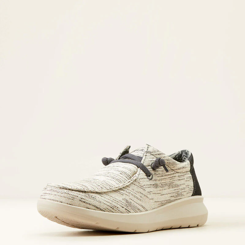 Ariat Men's Hilo Stretch Lace Shoes - Heathered White/Dark Denim
