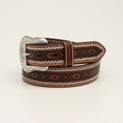 Ariat Men's 1 1/2" Southwest Buckstitch Belt- Tan