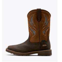 Ariat Men's Activator VentTEK Waterproof Work Boot- Dark Brown - Image 3