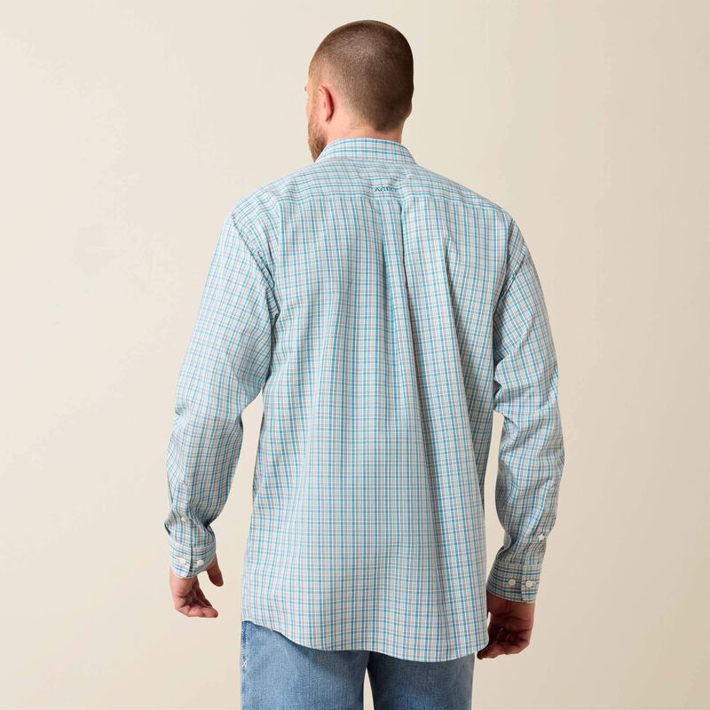 Ariat Men's WF Antonio Long Sleeve Shirt - Angel Blue Plaid - Image 2