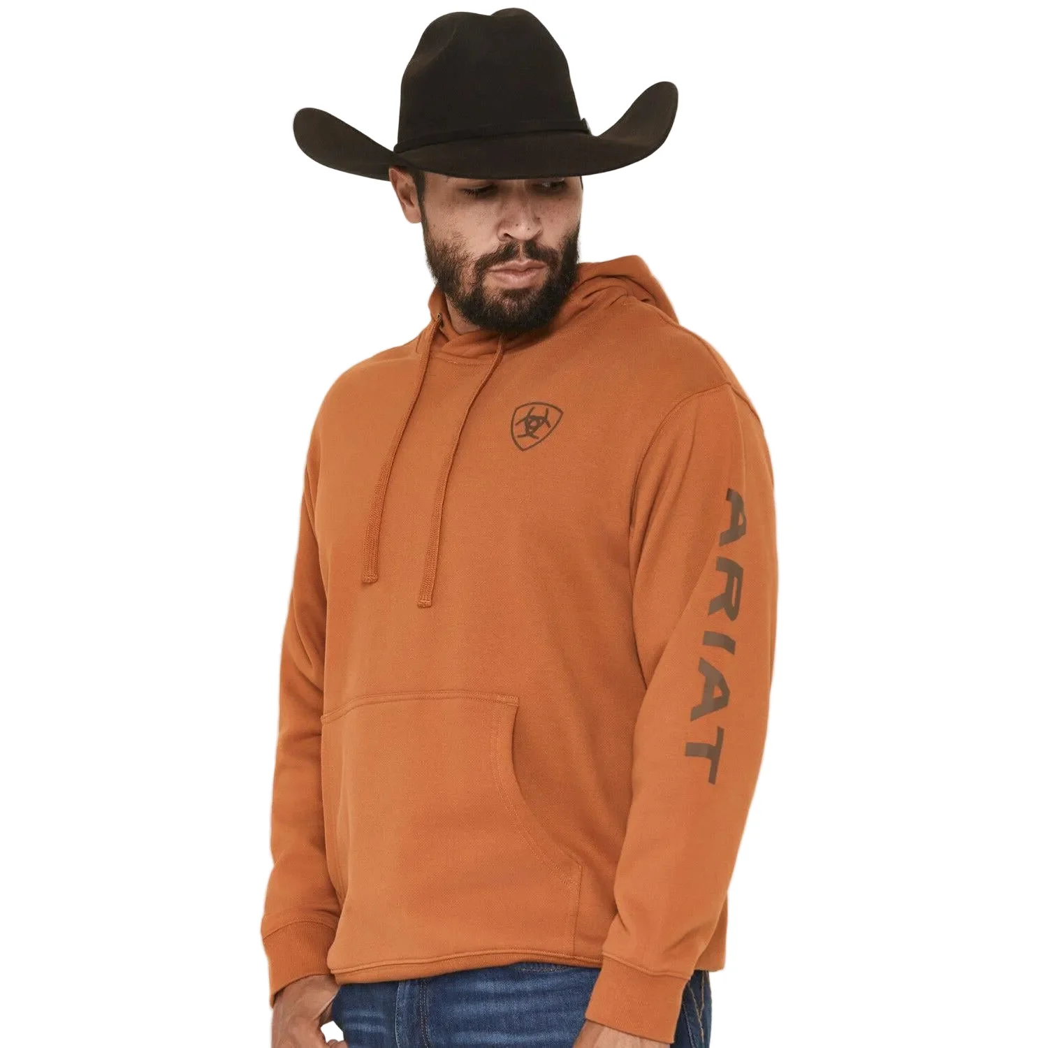 Ariat Men's Ariat Logo Hoodie - Glazed Ginger - Image 3
