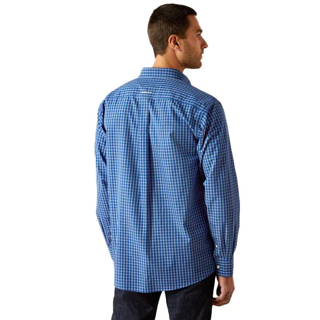 Ariat  Men's Blair Long Sleeve  Classic Fit Shirt-Navy - Image 2
