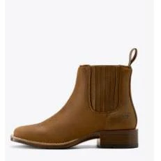 Ariat Women's Booker Chelsea Wide Square Toe Western Boot - Distressed Brown - Image 2
