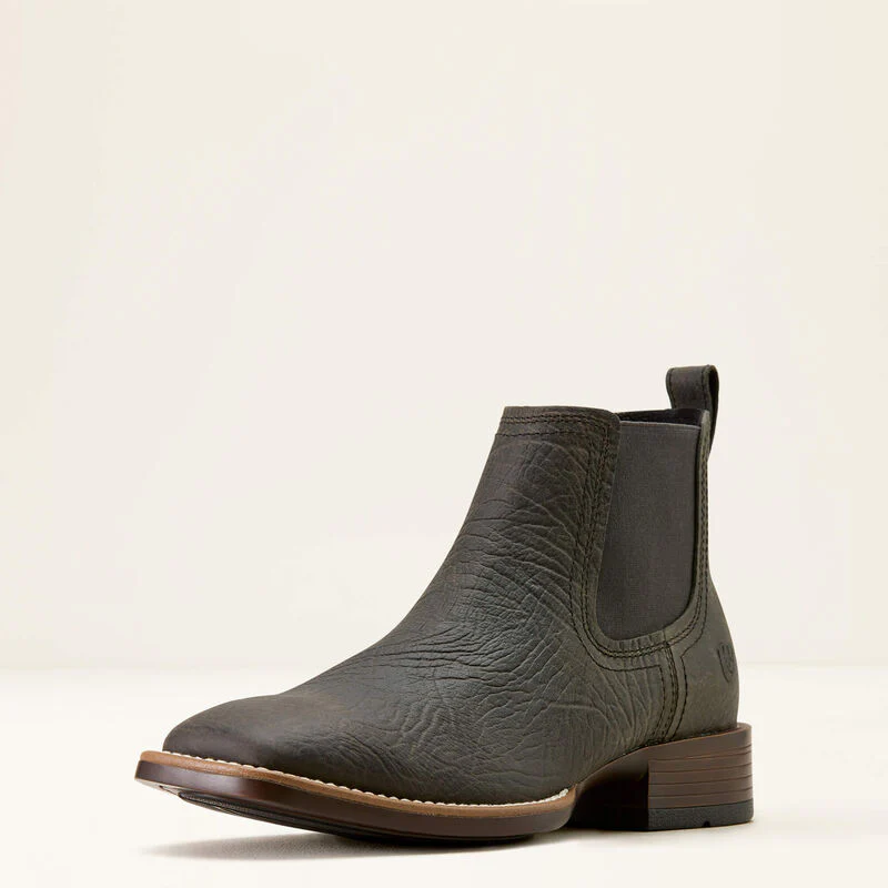 Ariat Men's Booker Chelsea Wide Square Western Boot- Charcoal Grey