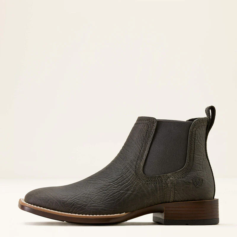 Ariat Men's Booker Chelsea Wide Square Western Boot- Charcoal Grey - Image 2