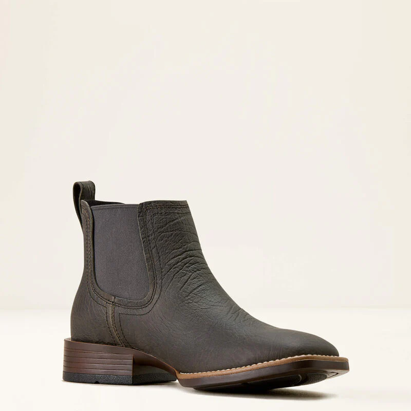 Ariat Men's Booker Chelsea Wide Square Western Boot- Charcoal Grey - Image 3