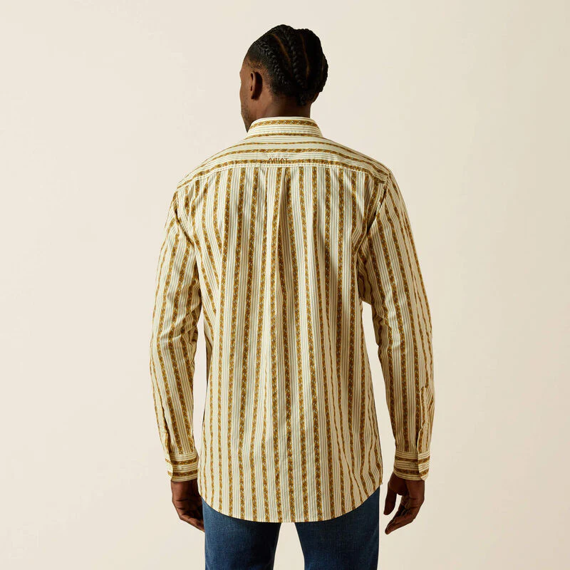 Ariat Men's Brigham Long Sleeve Button Down Shirt - Tan - Image 2