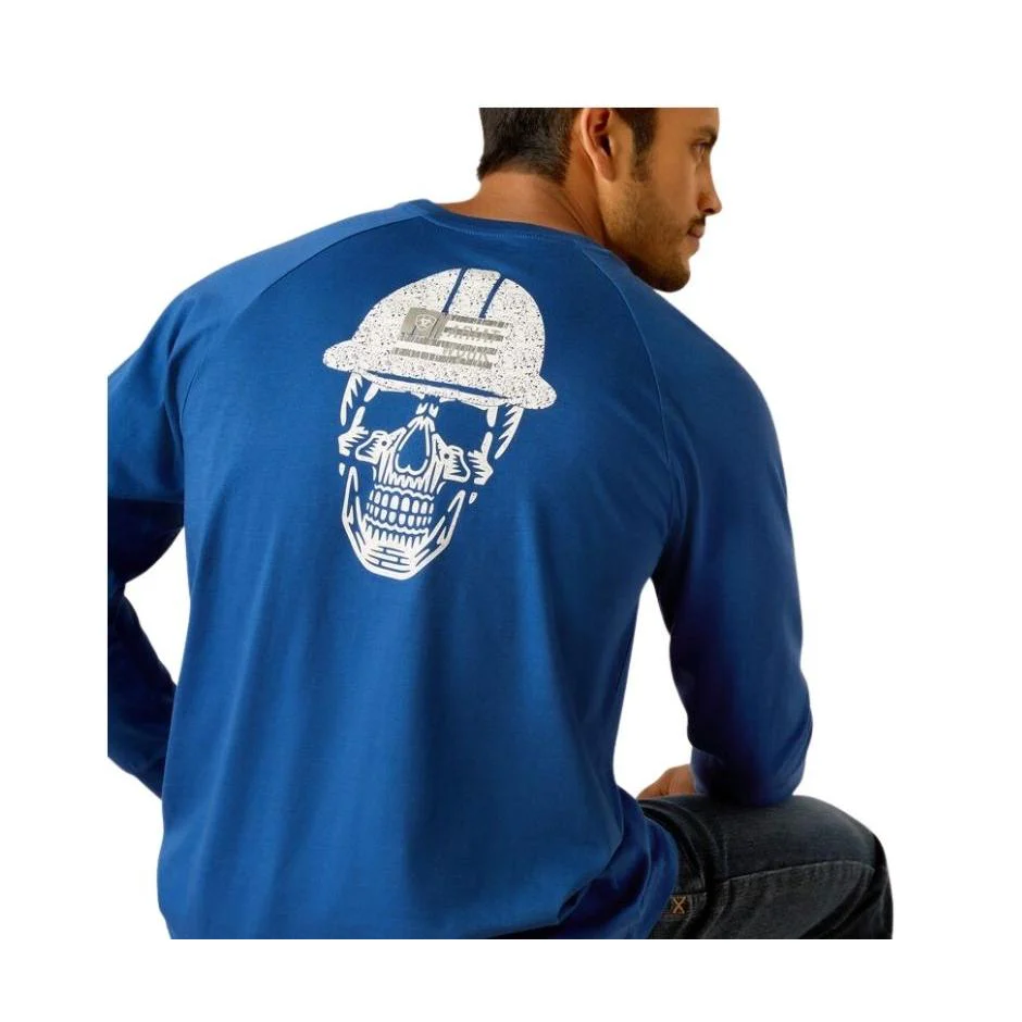 Ariat Men's Rebar Cotton Strong Roughneck Graphic Tee Shirt - Glacier Blue - Image 3