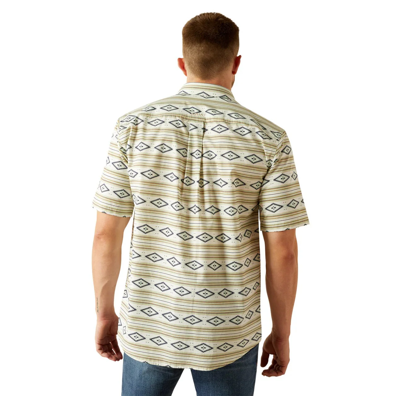 Ariat Men's Christopher Classic Short Sleeve Shirt - Mint - Image 2