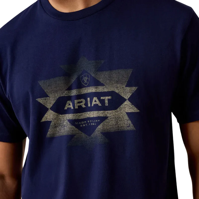 Ariat Men's Clena Southsense Icon Short Sleeve Classic Fit Tee Shirt- - Image 3