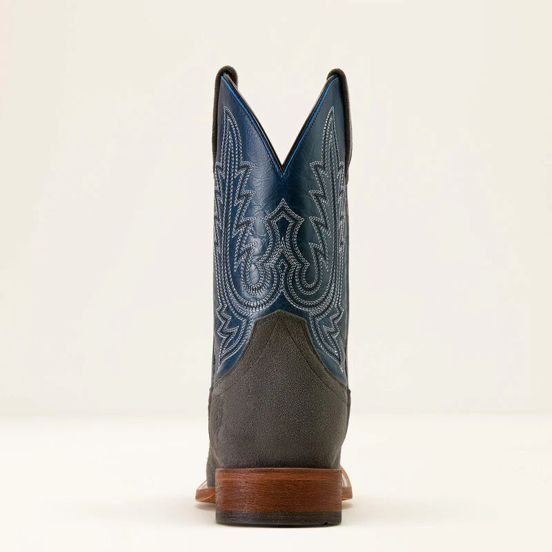 Ariat Men's County Roads Wide Square Toe Cowboy Boot- Iron Grey/ Powder Steel - Image 4