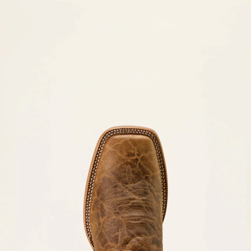 Ariat Men's Cowhand Wide Square Toe Cowboy Boot- Smoked Tan/ True Black - Image 5