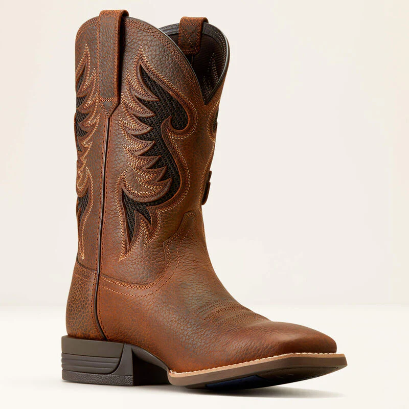 Ariat Men's Cowpuncher VentTEK Western Boots - Brown Oiled Rowdy - Image 6
