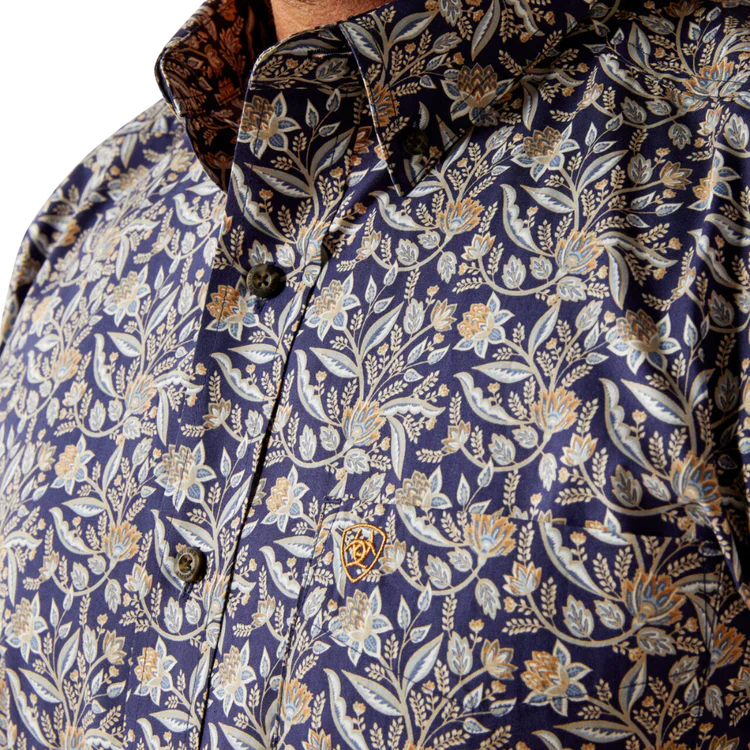 Ariat Men's Creighton Classic Fit Long Sleeve Shirt - Brown - Image 2