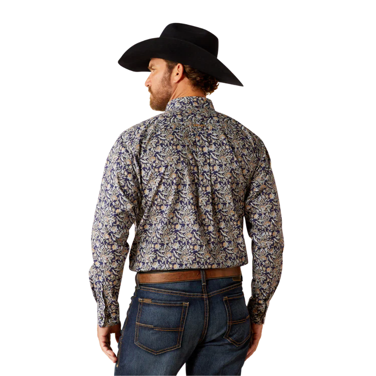 Ariat Men's Creighton Classic Fit Long Sleeve Shirt - Brown - Image 3