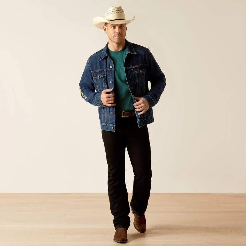Ariat Men's Denim Team Trucker Jacket - Richford - Image 3